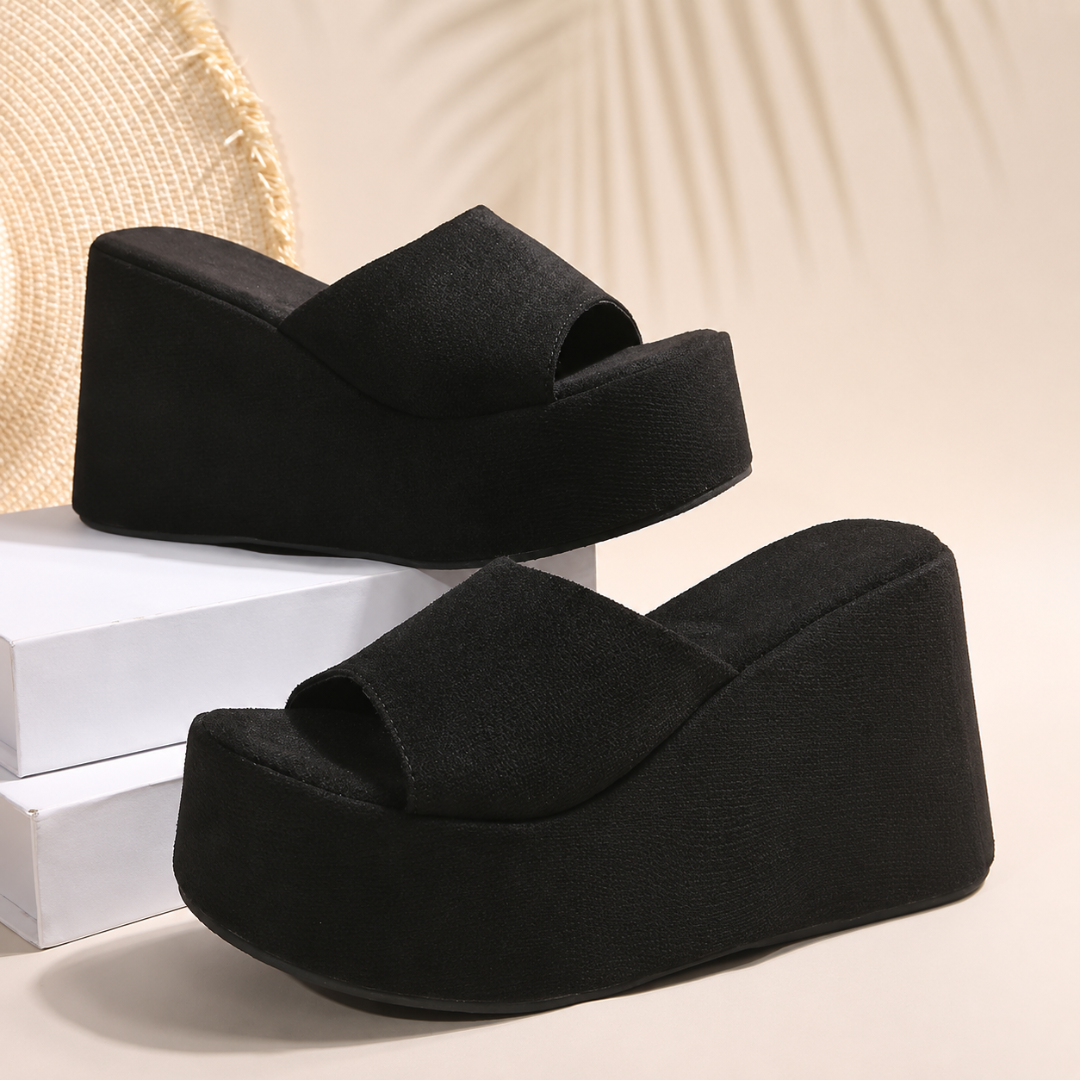 Sandalias de Plataforma con Pala Ancha