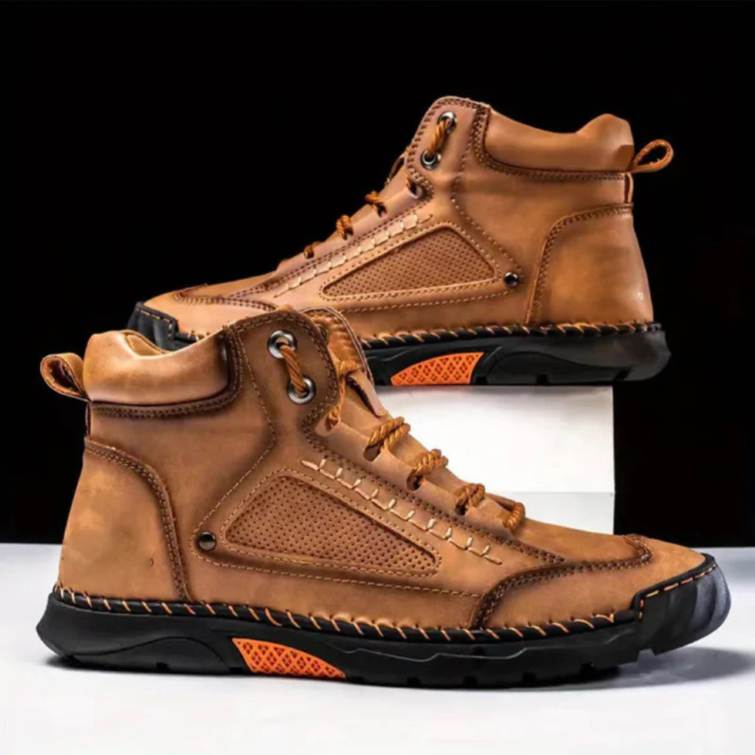 Botas Ergonómicas de Cuero Costuradas