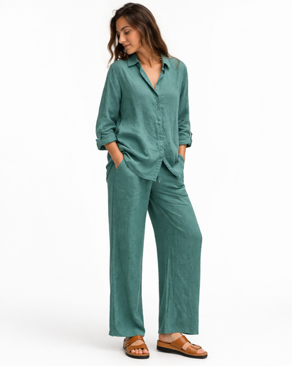 Conjunto Martina de Camisa y Pantalón Holgado
