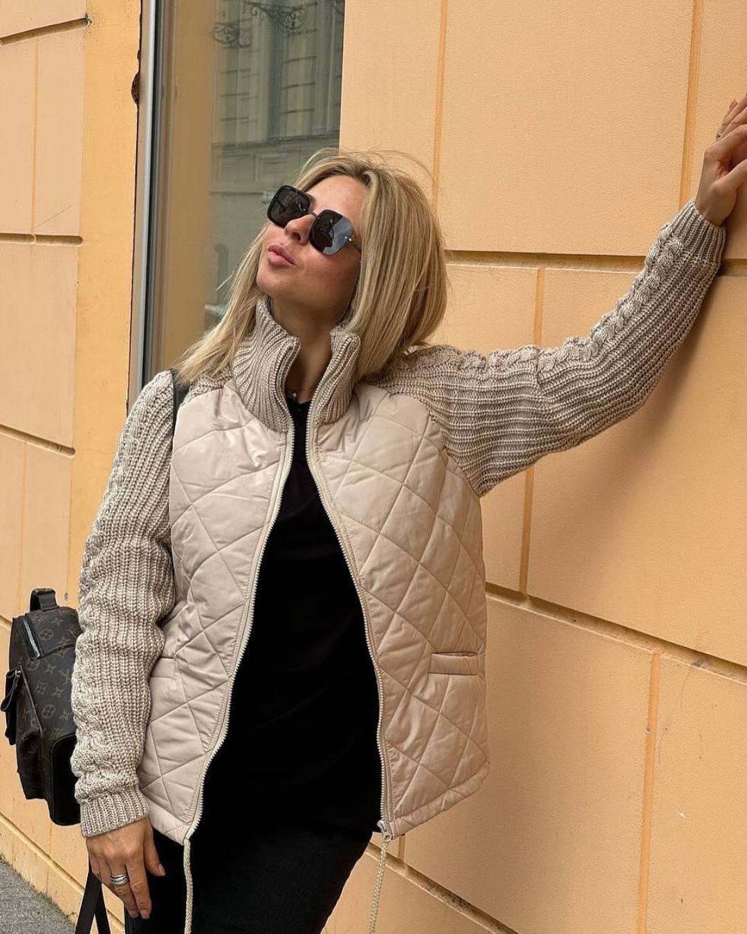 Abrigo de manga larga casual con ajuste de cremallera para mujer®