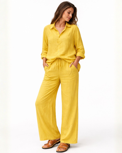 Conjunto Martina de Camisa y Pantalón Holgado