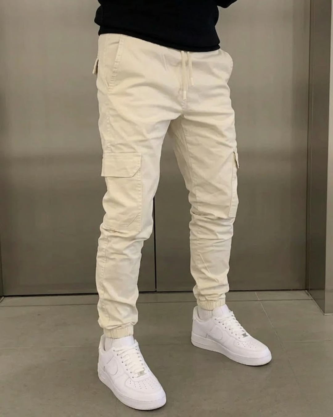 Pantalones Texas Cargo Tipo Jogger de Estilo Urbano