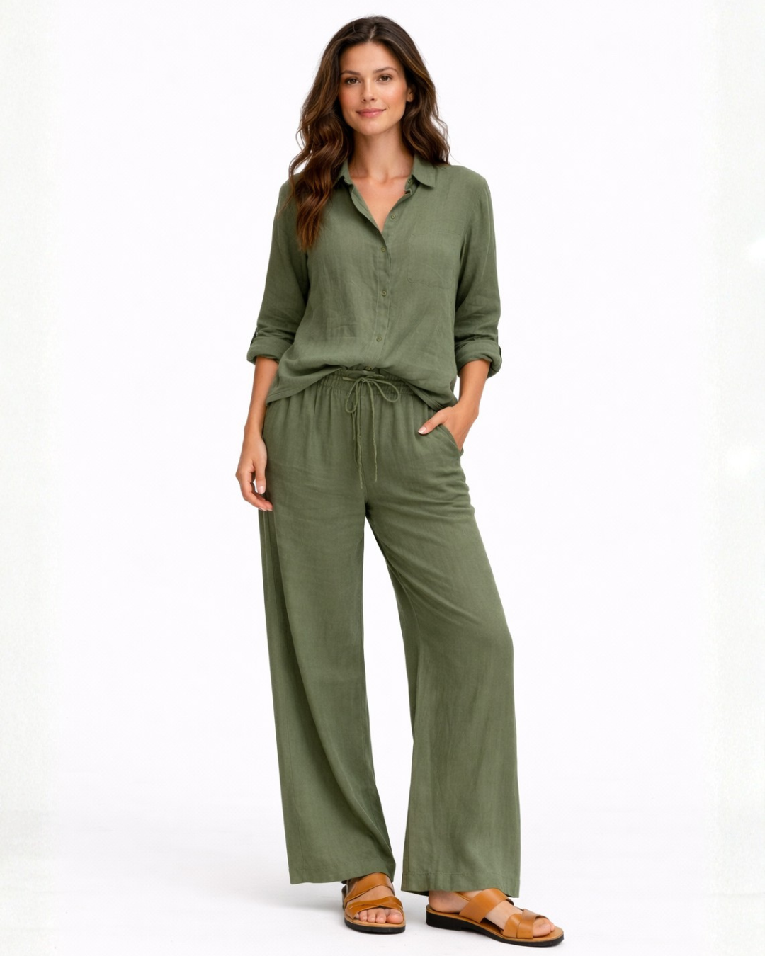 Conjunto Martina de Camisa y Pantalón Holgado