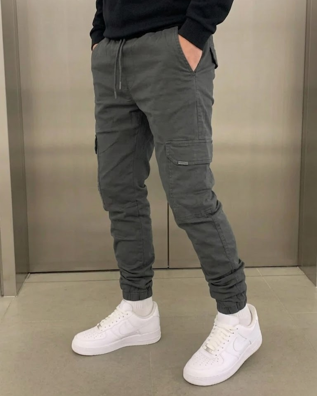Pantalones Texas Cargo Tipo Jogger de Estilo Urbano