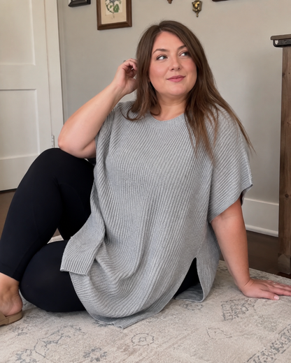 Blusa Oversize Acanalada de Caída Suave®