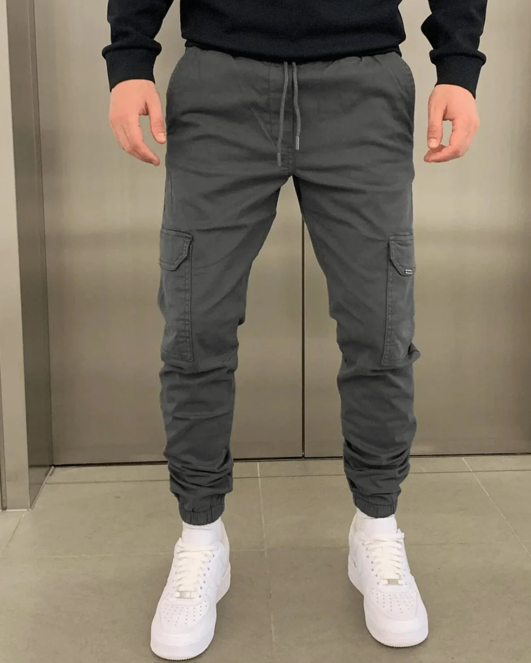 Pantalones Texas Cargo Tipo Jogger de Estilo Urbano