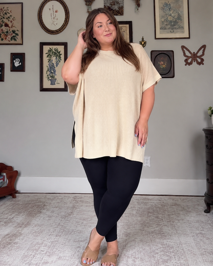 Blusa Oversize Acanalada de Caída Suave®